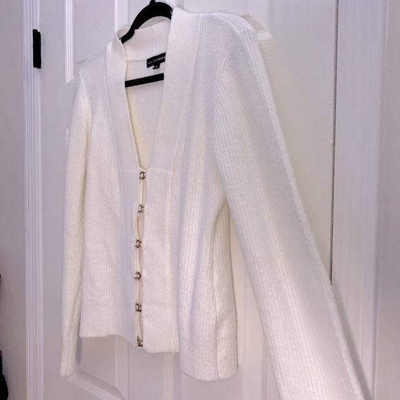 Elegant JLUXLABEL Cream Women's Sweater/cardigan size L - Picture 5 of 11